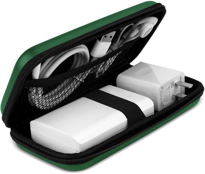 iMangoo Travel Essential Electronics Organizer Pouch Charger Case, Shockproof Dual Zipper Power Bank Cables Tech Accessories Purse, Men & Women Travel Must Have Storage Bag, 6.5x3.2x1 inch Rose Gold