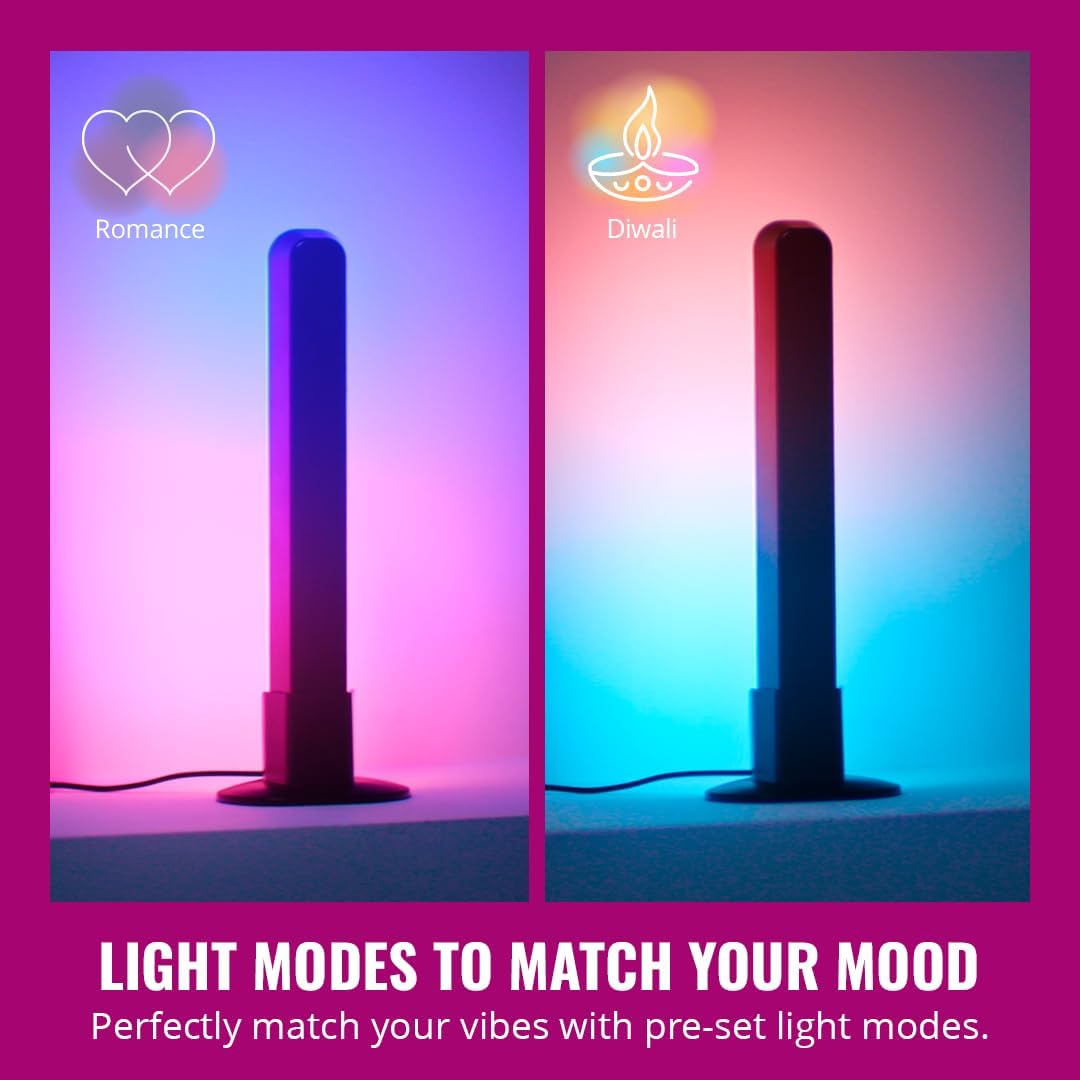 WiZ Connected Gradient Light Bars, RGBIC, Display Multiple Colors, 150 Lumens, Versatile Placement, Easy Setup, LED, Connect to Wi-Fi, Control with App/Voice