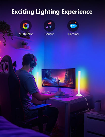 DAYBETTER Smart LED Light Bars, RGB Light Bar, 14 Inches TV Backlights with Scene and Music Modes, Smart Light Bars with Multiple Placement Options, Mood Lighting, PC Gaming Light Bar for Room Decor