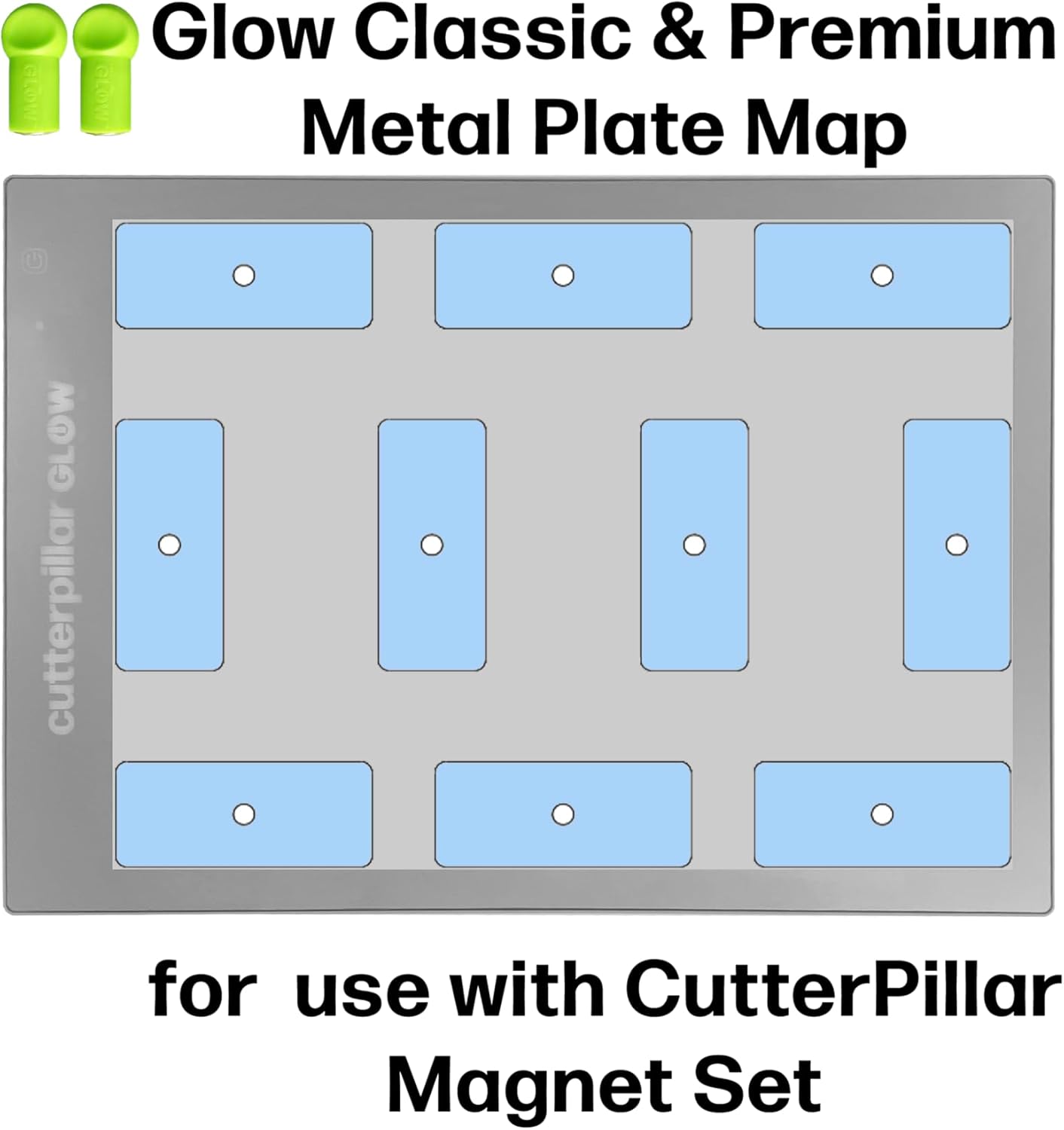 Cutterpillar Glow Elite Mini Light Board — LED Craft & Quilting Light Pad — Compact & Portable 10" x 13" Size — 4 Brightness Levels, Magnetic Base & Self-Healing Cutting Mat