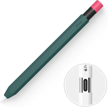 elago Classic Pencil Case Compatible with Apple Pencil (USB-C), Perfect Grip, Protective Skin, Silicone Sleeve, Supports Magnetic Attachment [Yellow]