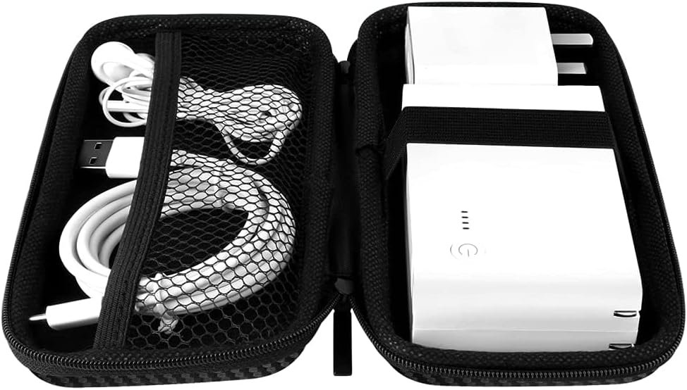 iMangoo Travel Essential Electronics Organizer Pouch Charger Case, Shockproof Dual Zipper Power Bank Cables Tech Accessories Purse, Men & Women Travel Must Have Storage Bag, 6.5x3.2x1 inch Rose Gold