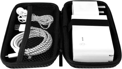 iMangoo Travel Essential Electronics Organizer Pouch Charger Case, Shockproof Dual Zipper Power Bank Cables Tech Accessories Purse, Men & Women Travel Must Have Storage Bag, 6.5x3.2x1 inch Rose Gold