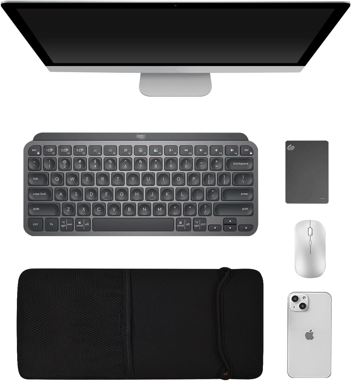 Keyboard Sleeve Case Keyboards Packaged Bag Waterproof Soft Neoprene Sleeve Case For Logitech MX Keys Mini Minimalist Wireless Illuminated Keyboard