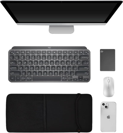 Keyboard Sleeve Case Keyboards Packaged Bag Waterproof Soft Neoprene Sleeve Case For Logitech MX Keys Mini Minimalist Wireless Illuminated Keyboard