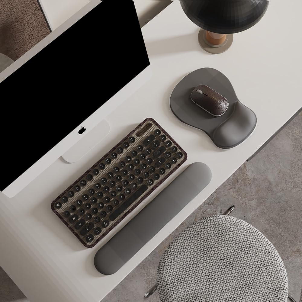 ErgoComfort Gel Wrist Rest Mouse Pad-Ergonomic Office Mousepad with Wrist Support-Non-Slip, Design Desk Accessories Mat for Home&Game Decor (06Mocha Sand)
