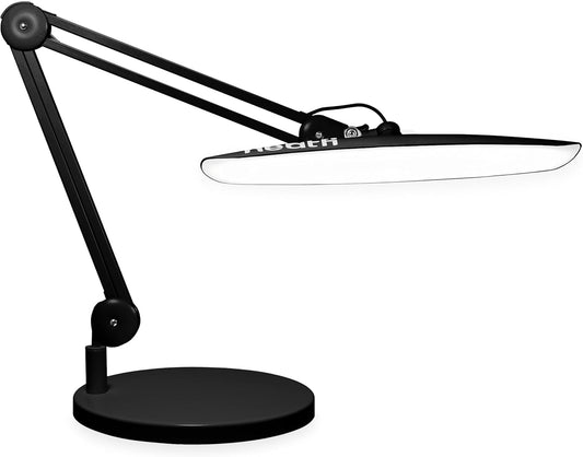 Neatfi XL 2200 Lumens 24W LED Desk Lamp – Shadow-Free Task Lighting | 4-Level Dimming | Home Office & Crafts Use | 20-Inch Wide Head (White, Non-CCT with Clamp)