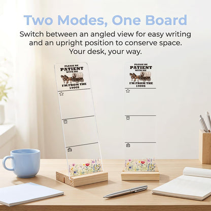 Sticky Note Holder Acrylic Monitor Memo Board Desk Organizers and Accessories Desk Decor Post It Note Holder with 200Pcs Sticky Notes Funny Sarcastic Office Positive Desk Sign