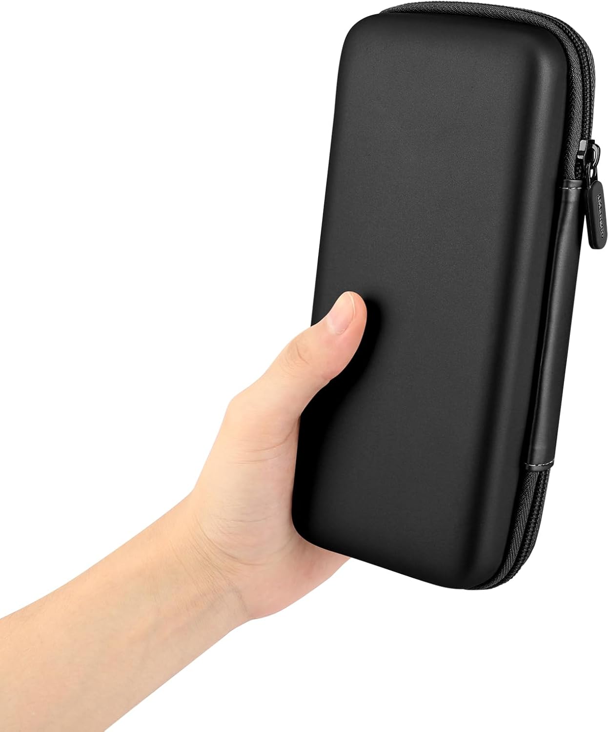 iMangoo Travel Essential Electronics Organizer Pouch Charger Case, Shockproof Dual Zipper Power Bank Cables Tech Accessories Purse, Men & Women Travel Must Have Storage Bag, 6.5x3.2x1 inch Rose Gold