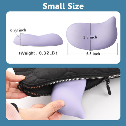 Ergonomic Mouse Wrist Rest Pad, Small Gel Mouse Keyboard Support Cushion Non-Slip Base, for Easy Typing and Wrist Pain Relief Office Computer, Laptop, PC Gaming (Blue)