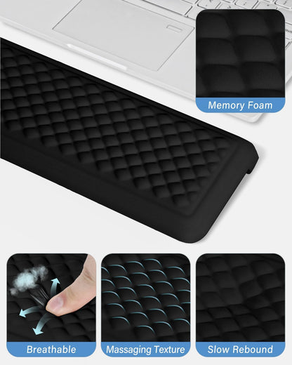 ITNRSIIET 2-Piece L Shaped Split-Design Desk Elbow Pad, Dual-Zone Support, Tri-Zone Relief for Elbow/Forearm/Wrist, Adaptive to All Desk Geometry, Non-Slip Laser-Engraved Base, Timeless Black