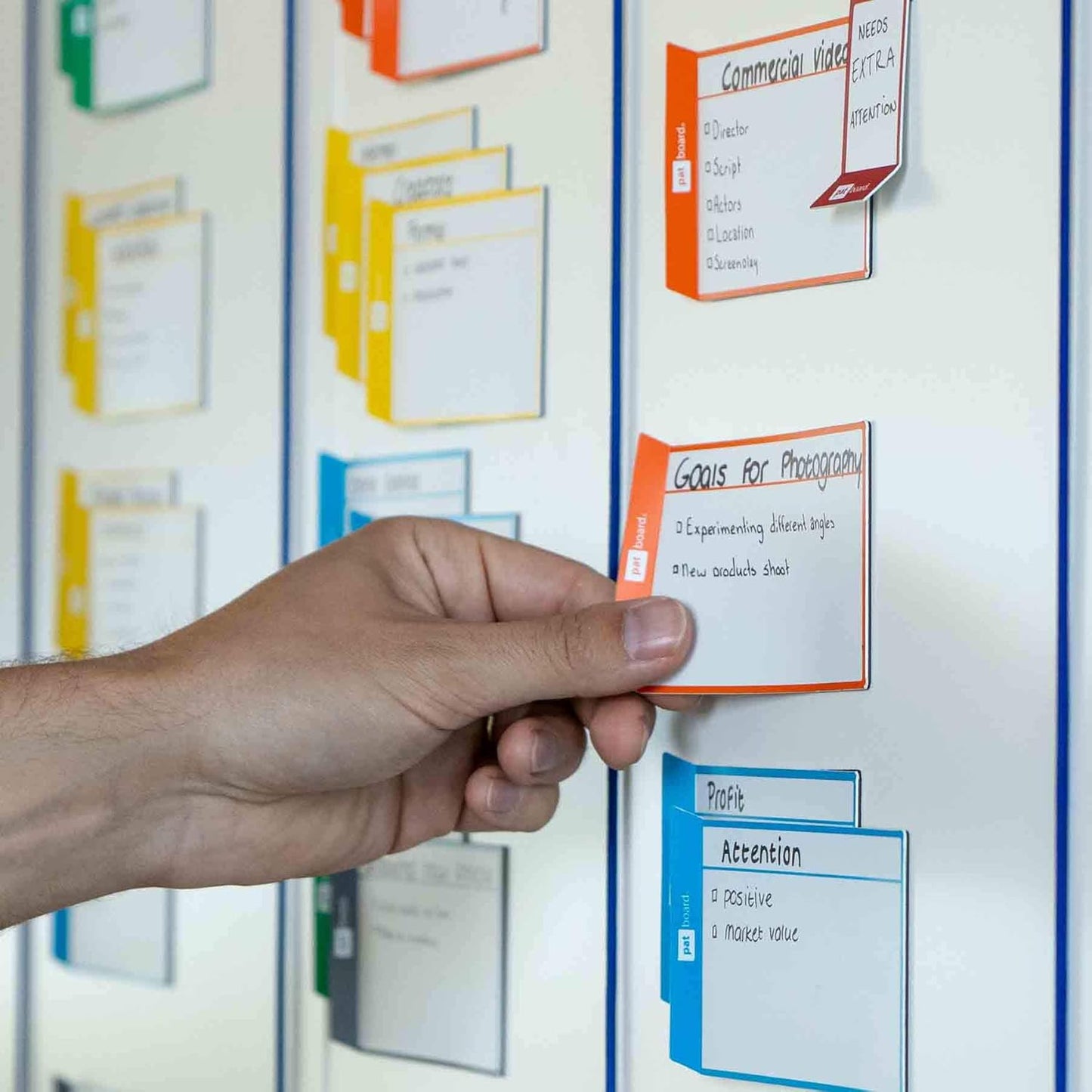 PATboard Scrum Board and Kanban Board Medium TASKcards Magnetic - Mint Green