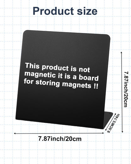 UCEC Metal Magnet Board, Magnetic Bulletin Board, Magnetic Display Board with Stand, Double-Sided V-Shaped Memo Board Easel for Magnet, 11.8"x10" Black Desktop Tabletop Display for Home Office Kitchen