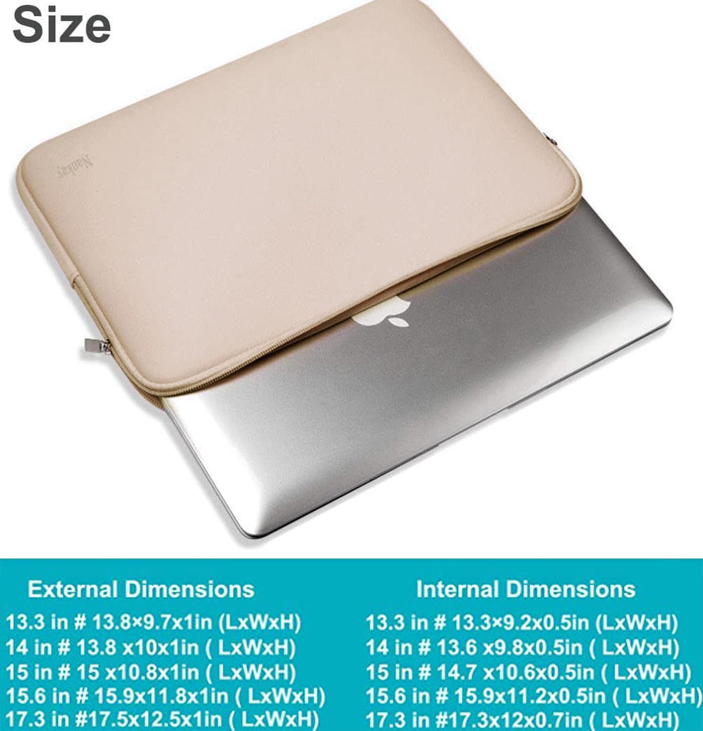 Naukay Laptop Sleeve Case, 15.6 Inch,Resistant Neoprene Notebook Computer Pocket Case/Tablet Briefcase Carrying Bag Compatible Asus/Dell/Fujitsu/HP/Sony/Toshiba/Acer- (Black)