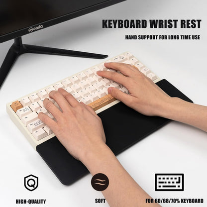 Ergonomic 75% Keyboard Wrist Rest-12.8" Silicone Non-Slip Keyboard Cushion, Computer Wrist Rest, Relief of Hand Pain(Grey)