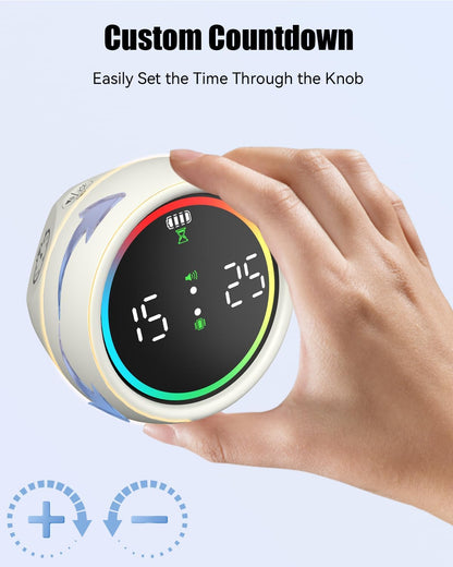 Pomodoro Timer Cube, Productivity Timer for Kids with 1, 5, 10 Min Preset Countdown, Stopwatch and Custom Countdown, for ADHD, Study, Work, Fitness, Cooking (Purple)