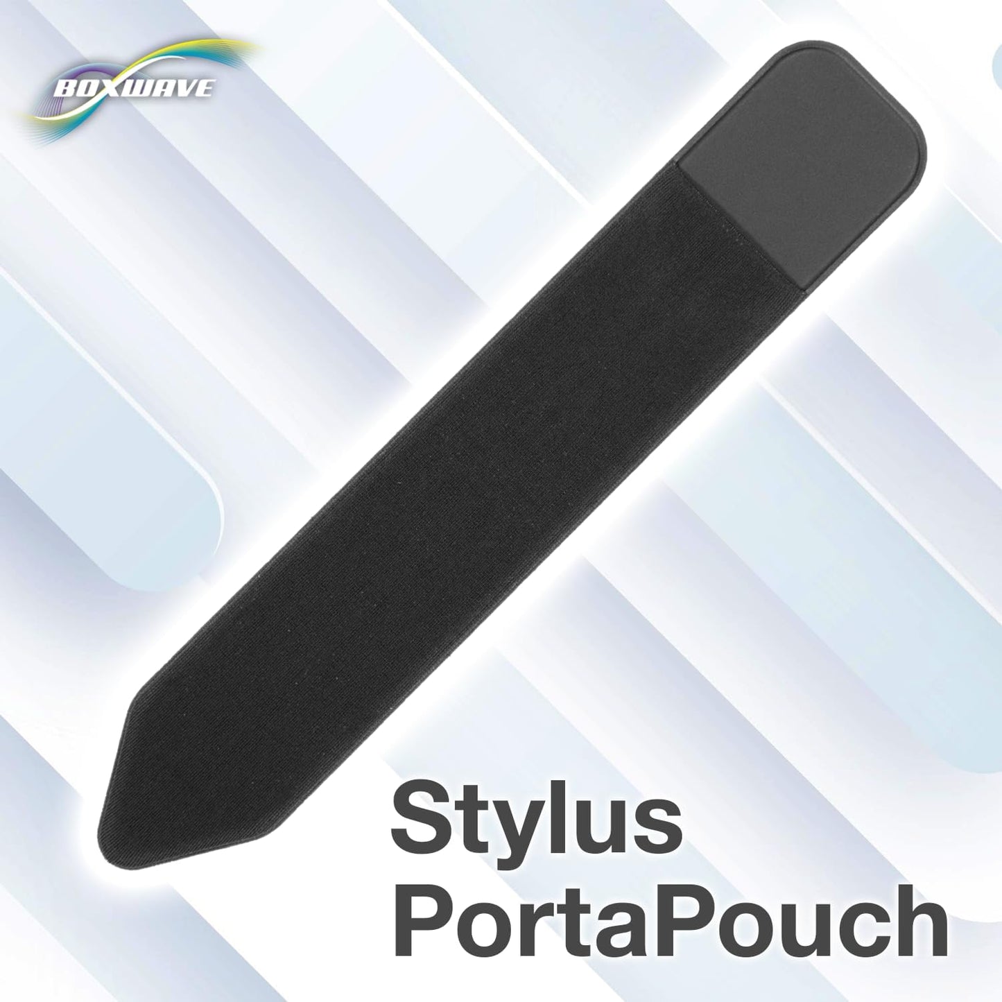 BoxWave Stylus Pouch Compatible with Apple iPhone XR - Stylus PortaPouch, Pen Stylii Holder Carrier Portable Self-Adhesive - Jet Black