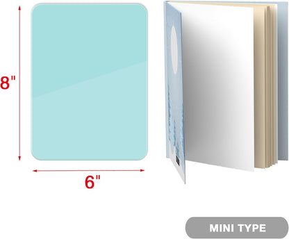 TOWON Small Glass Dry Erase Board, Desk White Board with Standing, Mini Whiteboard Easel Pad Set, Stenography Artifact for Office, Home and School Supplies, 8x6 Inches, Black
