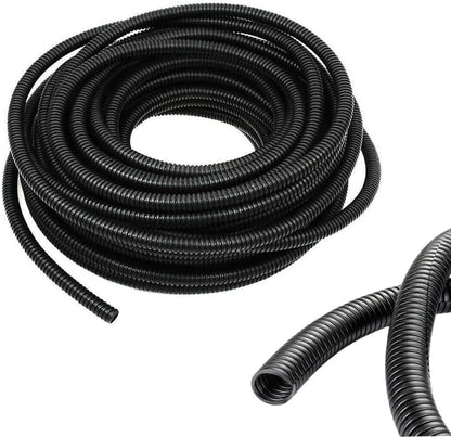 1/4 Inch Wire Loom Split Tubing - 16.5ft Cord Protector Electric Wires Covers, Automotive Wire Flexible Conduit, Plastic Wire Cover