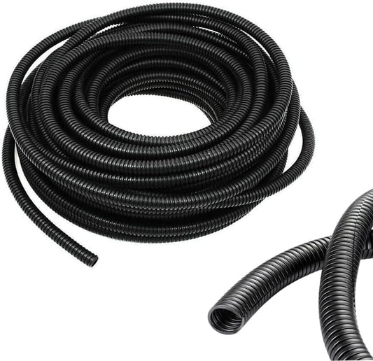 1/4 Inch Wire Loom Split Tubing - 16.5ft Cord Protector Electric Wires Covers, Automotive Wire Flexible Conduit, Plastic Wire Cover
