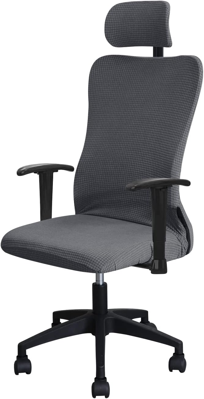 FORCHEER Office Chair Armrest Covers 12-15 Inch Velvet Elastic Black Arm Rest Covers for Desk Computer Chairs Washable