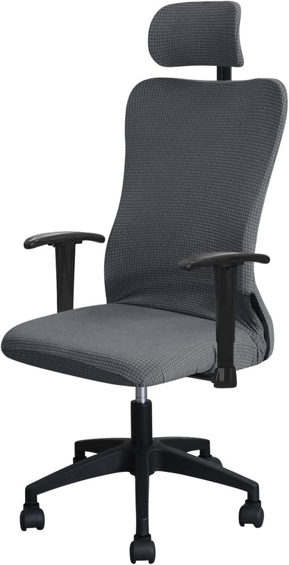 FORCHEER Office Chair Armrest Covers 12-15 Inch Velvet Elastic Black Arm Rest Covers for Desk Computer Chairs Washable