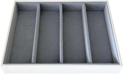 Premium Quality Sunglasses Tray Organizer Display PU Leather Exterior Soft Velvet Liner