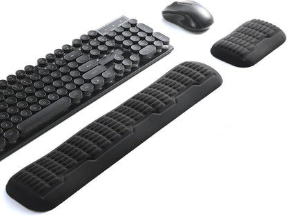UnivoColors Ergonomic Mouse Wrist Rest,Latest 3.0 Wave Curve Design,High-Resilience Memory Foam Non-Slip Base,Reduces Wrist Fatigue,Ideal for Office Gaming & Long Hours of Use(Black)