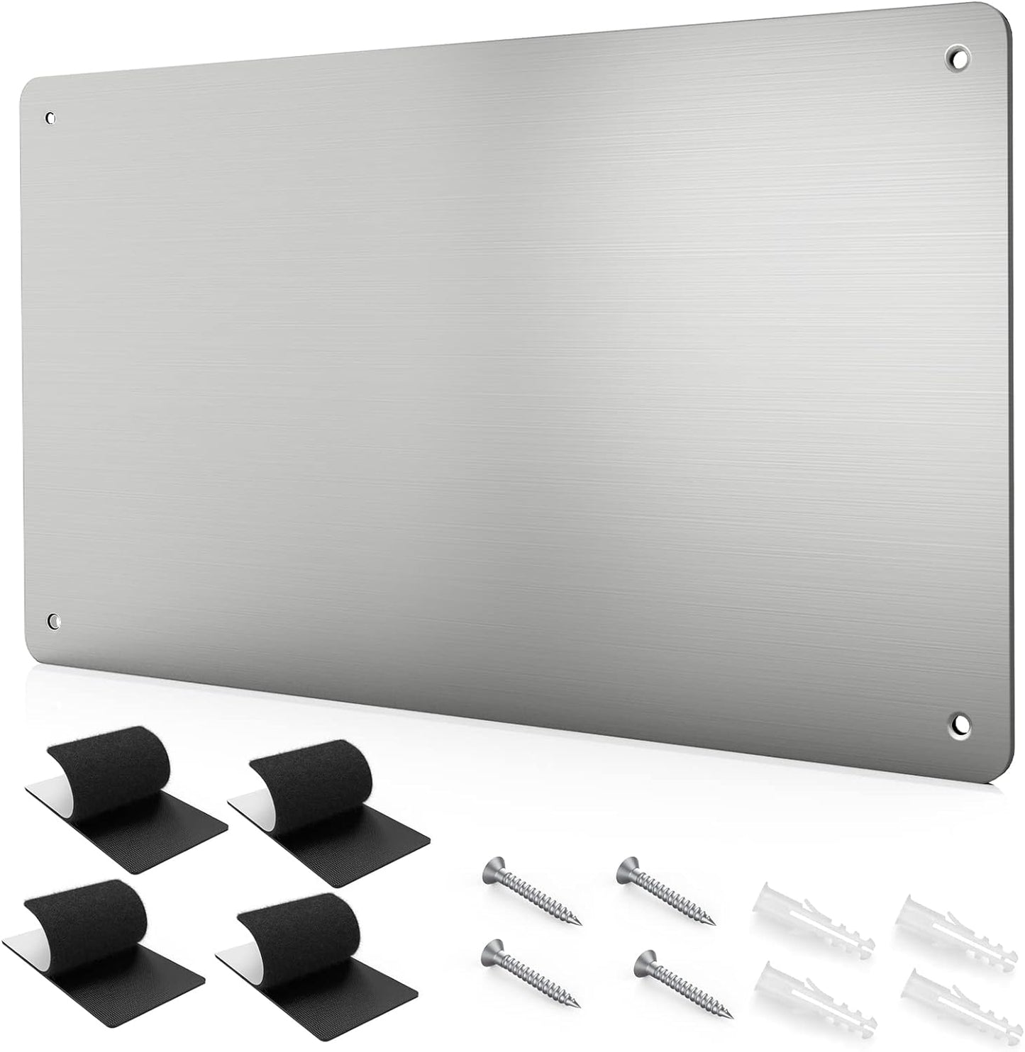17.7" x 11.8" 2 Pack Metal Magnetic Board - Magnet Bulletin Board to Display Magnetic Letters Numbers Animal, Poetry, Spice Jars, Notes, Photos, Suitable for Wall, Refrigerator, Cubicle, Cabinet