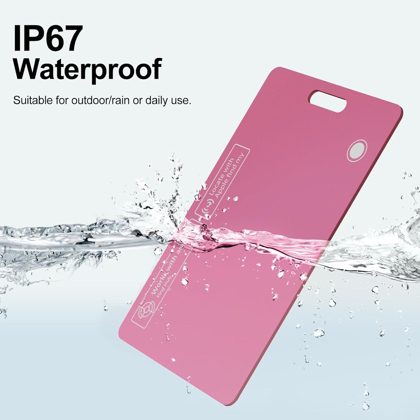 2 Pack Ultra Slim Rechargeable Wallet Tracker Card, IP67 Waterproof Bluetooth Tracking Card Compatible with Apple Find My & Android, Item Locator for Wallet Luggage Backpack