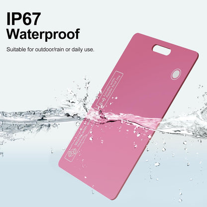 2 Pack Ultra Slim Rechargeable Wallet Tracker Card, IP67 Waterproof Bluetooth Tracking Card Compatible with Apple Find My & Android, Item Locator for Wallet Luggage Backpack