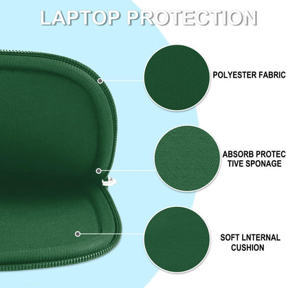 Laptop Sleeve Case 14 inch, Shockproof Protective Laptop Cover Briefcase Carrying Computer Bag with Accessory Pocket Portable Computer Sleeve for 14" MacBook, HP, Dell, Lenovo, Acer, Black