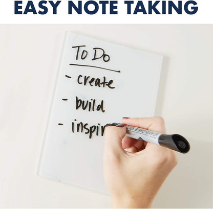 Quartet Glass Desktop Notepad, 9" x 6", Whiteboard, Dry Erase Surface, Dot/White, 2 Pack (GDP96D)