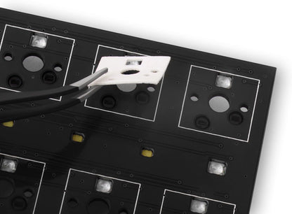 RUNJRX Keyboard PE Switch Pads 0.5mm Thick for 61/64/87/100/104/108 Hot Swap 120Pcs,White