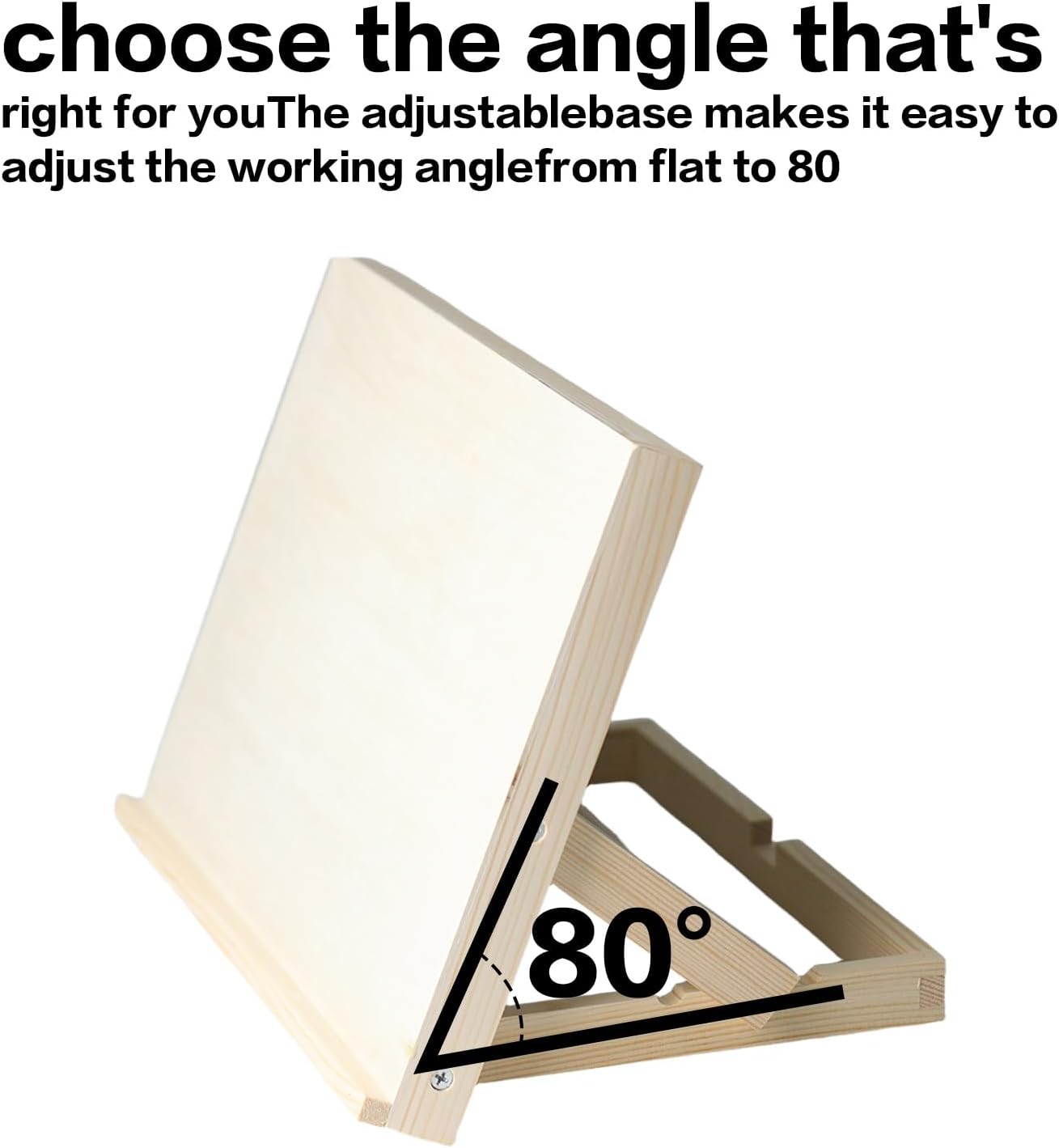 Tabletop Wooden Easel Stand, Adjustable Art Easel for Painting, Drawing, Sketching, Canvas, Books & Artwork Display