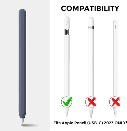AhaStyle Silicone Case for Apple Pencil (USB-C) 2023 Ultra Thin Proteative Cover Skin Apple Pencil Sleeve Anti-Slip Grip Compatible with Apple Pencil USB C (Lavender)