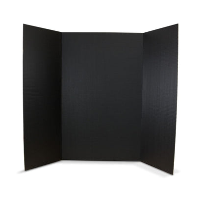 Flipside Products 36” x 48” Project Boards for Presentations, Science Fair, School Projects, Event Displays and Trifold Picture Board, Proudly Made in USA - Black - 4 Pack