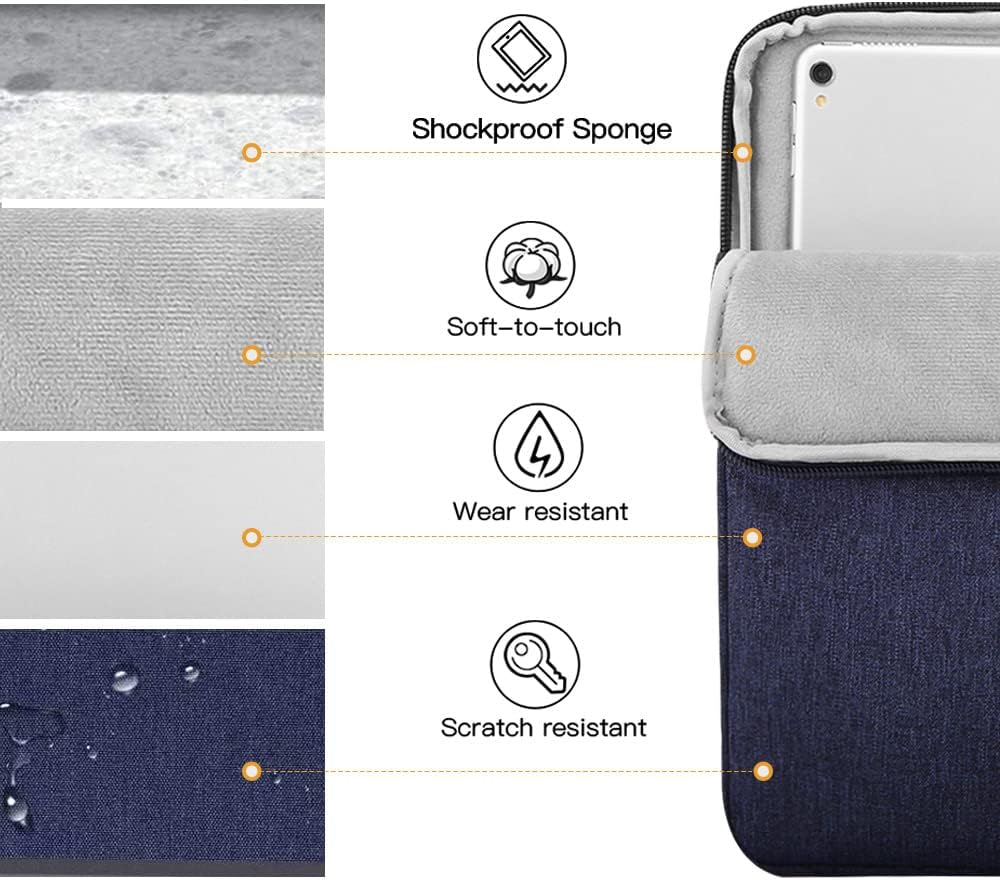 TiMOVO 9-11" Tablet Sleeve Bag for iPad 11-inch A16 2025, iPad 10.9"/10.2"| Air 11 Inch/5th/4th Gen. 10.9", Galaxy Tab A9+/A11Plus 11", Protective Bag Fit Smart Keyboard, Dusty Blue