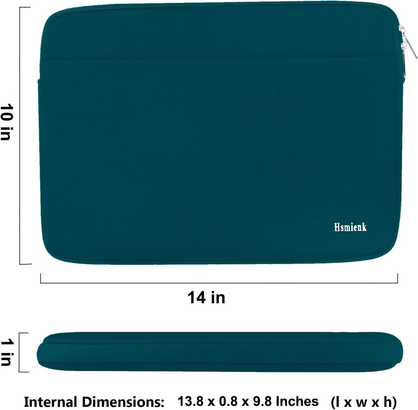 Laptop Case Sleeve 15.6 inch, Shockproof Protective Notebook Case with Accessory Pocket, Briefcase Carrying Laptop Cover for 15.6" HP, ASUS, Dell, Lenovo, Acer, Black