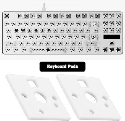 240 Pcs PE Mechanical Keyboard Switch Pads 1mm Shaft Pad Noise Dampener Foam Pads for 61/64/87/104 Hot Swap Gaming Keyboard White 14x14x1mm