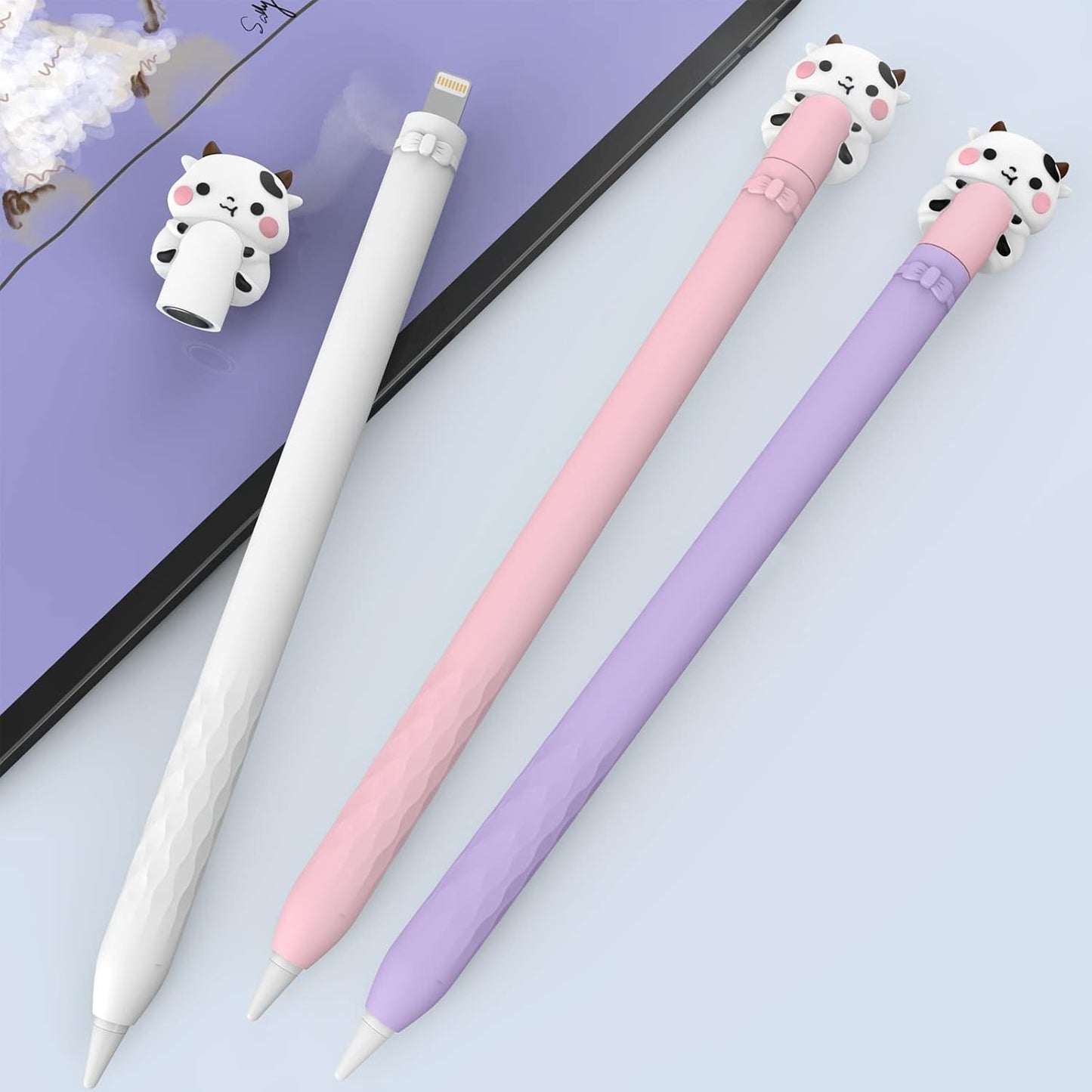 NIUTRENDZ Cute Bear Apple Pencil Case for Apple Pencil 2nd Generation Case Silicone Protective Cover Sleeve Skin Accessories (Brown, Apple Pencil 2nd Generation)