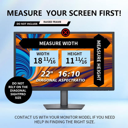 2 Pack Magnetic Hanging Computer Privacy Screen 24 Inch for 16:9 Widescreen Monitor, Removable Privacy Screen Anti Glare Blue Light Computer Screen Privacy Shield, Anti-Scratch 24in Protector Film