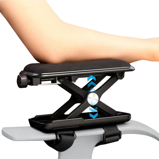 Chair Armrest Pads, Adjustable Height Office Chair Arm Rest Booster, Enhanced Comfort, Chair Armrest Elevator Pads, Elbow Support Cushion for Computer, Gaming and Desk Chairs