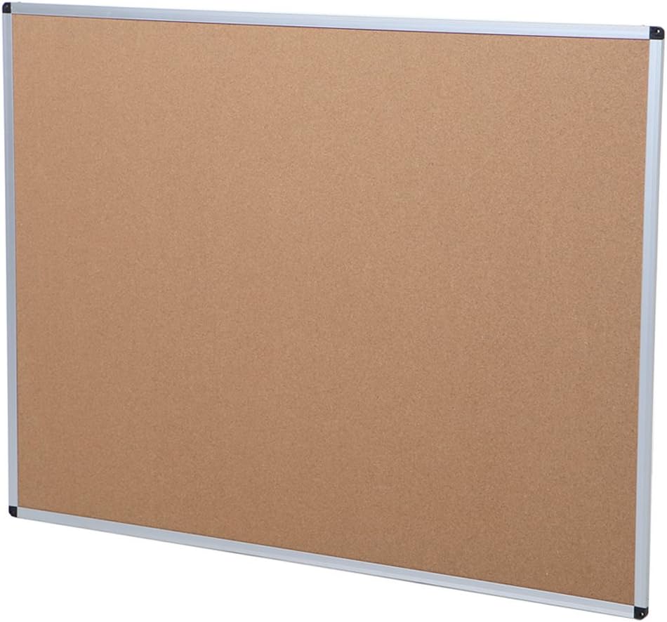 VIZ-PRO Cork Notice Board, 36 X 24 Inches, Silver Aluminium Frame