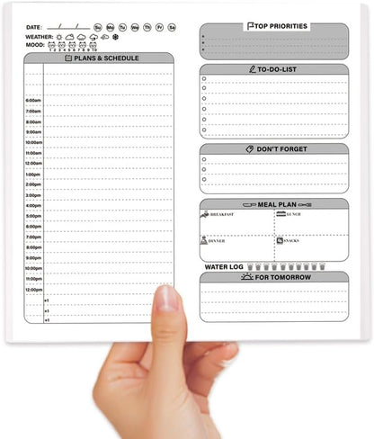 qianshan Travelers Notebook Inserts with PVC Sleeve,Undated Weekly Planner,Weekly To Do List Notepad,TN Journal,30 Sheets,8.5" x 4.7",Pocket Travelers Notebook for Journals,Diaries,Planners,Pink Cat