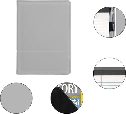Padfolio/Portfolio Binder, Mini Padfolio Portfolio Binder 5 x 8 Legal Writing Pad, A5 Document Organizer Folder for Men Women, Black