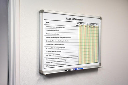 Daily 5S Checklist Whiteboard 36" x 24"