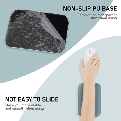 Leolee Elbow Rest Pads for Desk, Black Ergonomic Arm Rest Pads with Memory Foam & Non-Slip Base, Armrest Cushion Support Pad Relieve Elbow and Wrist Pain for Computer, Office, 2 Packs