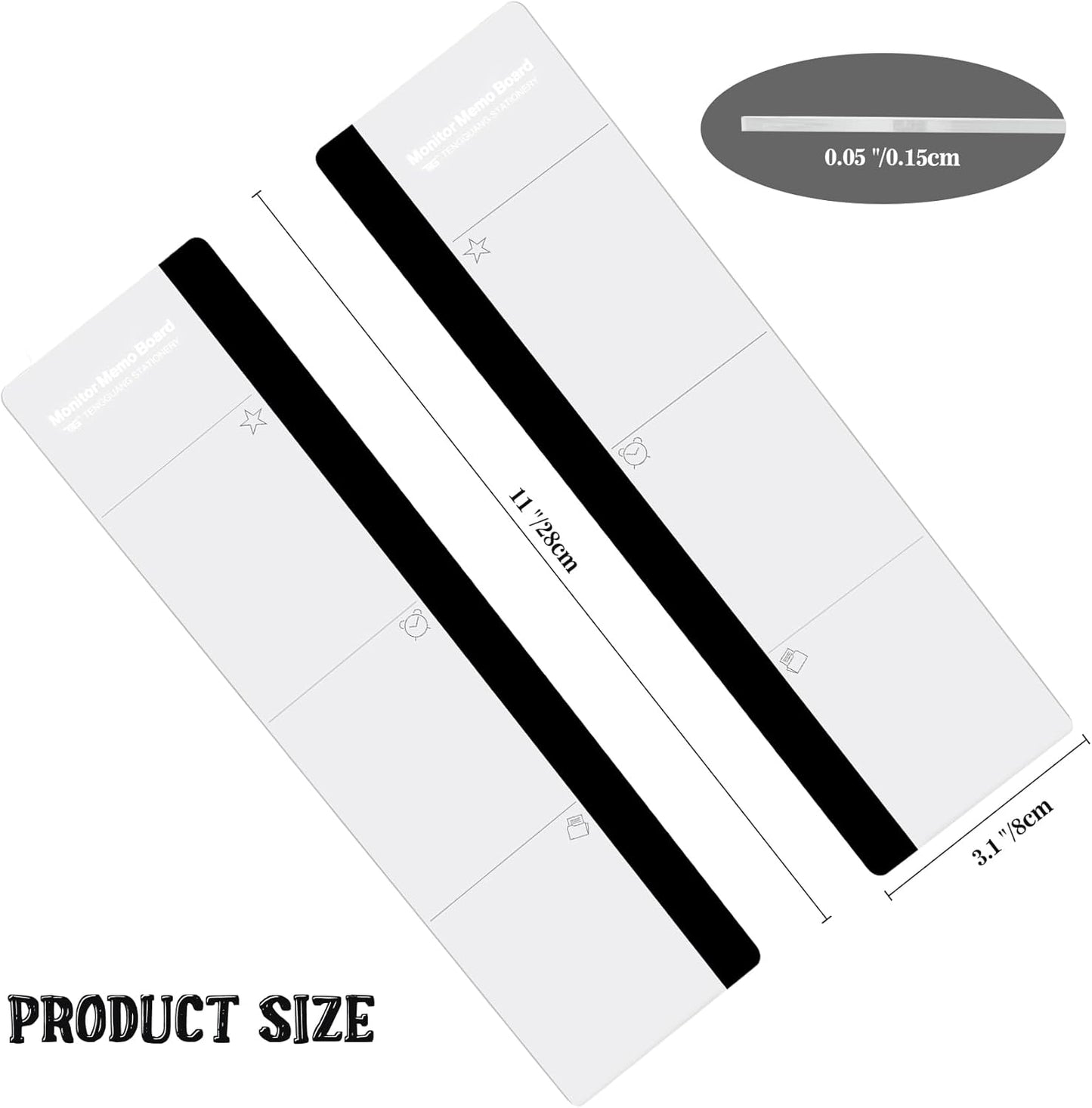 MDOZQ Office Desk Accessories 2pcs Computer Monitor Memo Board Message Board Supplies for Women Men Sticky Note Holder Home Desktop Decor