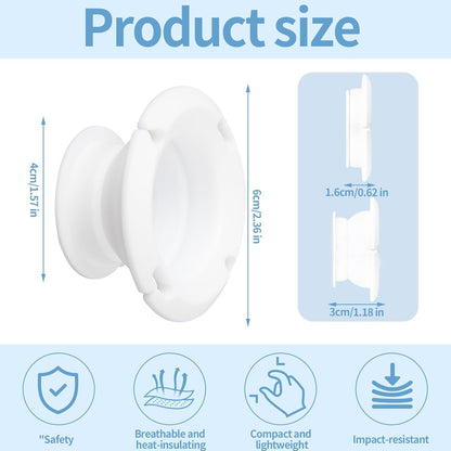 3-Pack Silicone Foldable Charger Cord Organizer – Collapsible Cable Winder & Appliance Cord Holder Compatible with MacBook, PC, USB-C Chargers, and Adapters, Cruise Travel Essentials 2026 (White)